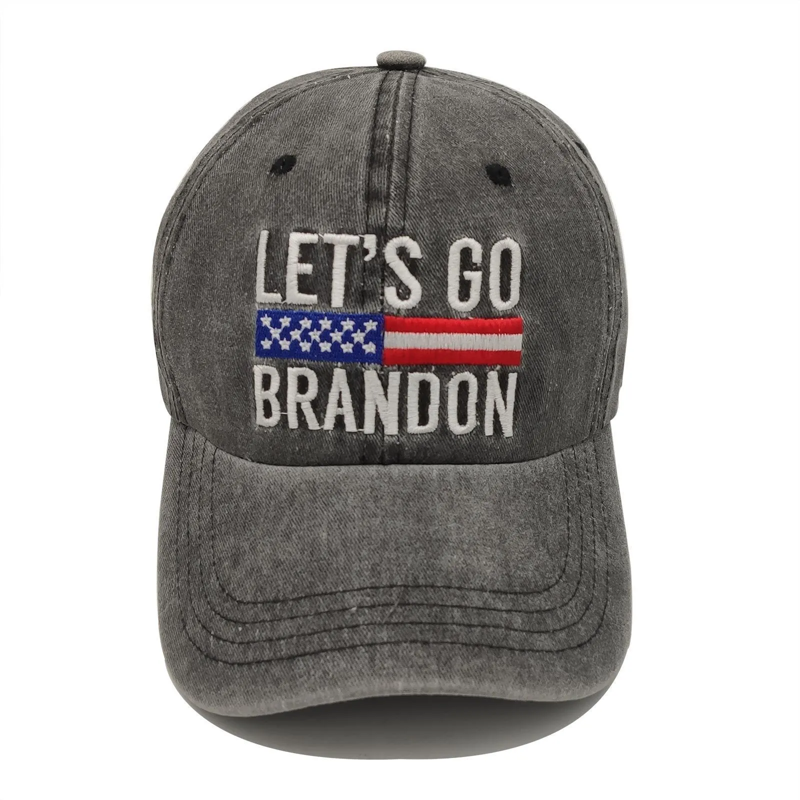 LET`S GO BRANDON Embroidered Baseball Cap Washed Cotton Daddy Hat Spring Summer Autumn Winter Caps