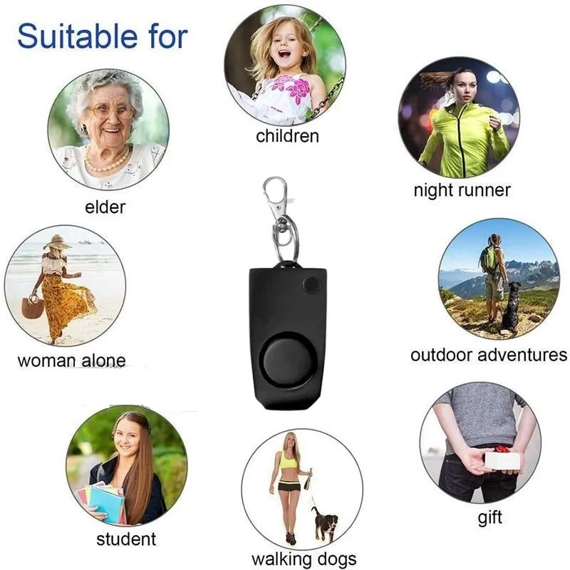 130db Self Defense Alarm Girls Women Kids seniors Security Protect Personal Safety Scream Loud Keychain factory price