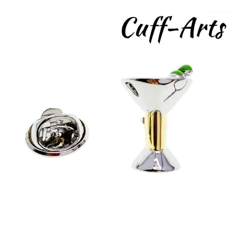 Pins, broches lapela pin emblemas para homens coquetel martini vidro 2021 novidade clássica por cuffarts p103691