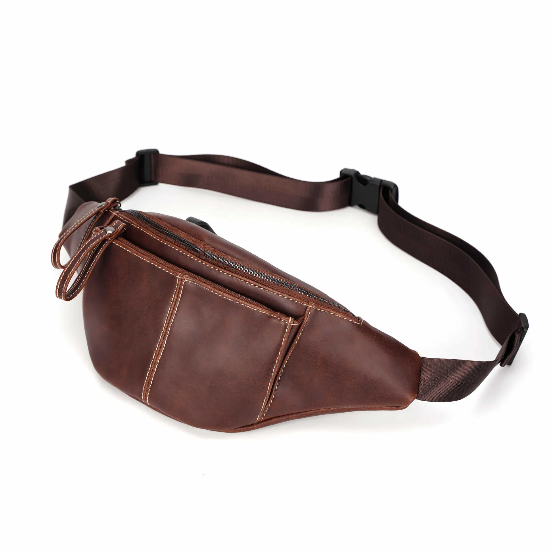 Leather Outdoor Sexy Rivets Waist Bag Purse Chest Fanny Pack Travel Cashier Belt Bag Women Hip-hop Rock Punk Men Wallets