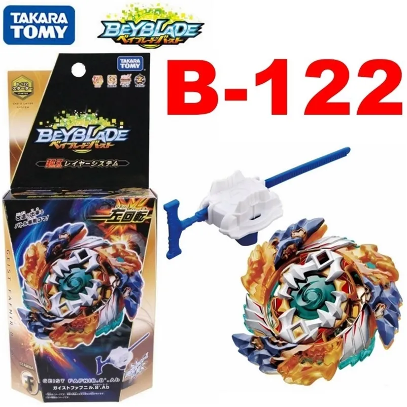 Frete grátis pronto estoque original takara tomy b-122 beyblade explosão starter geist fafnir.8`l para brinquedos infantis 201217