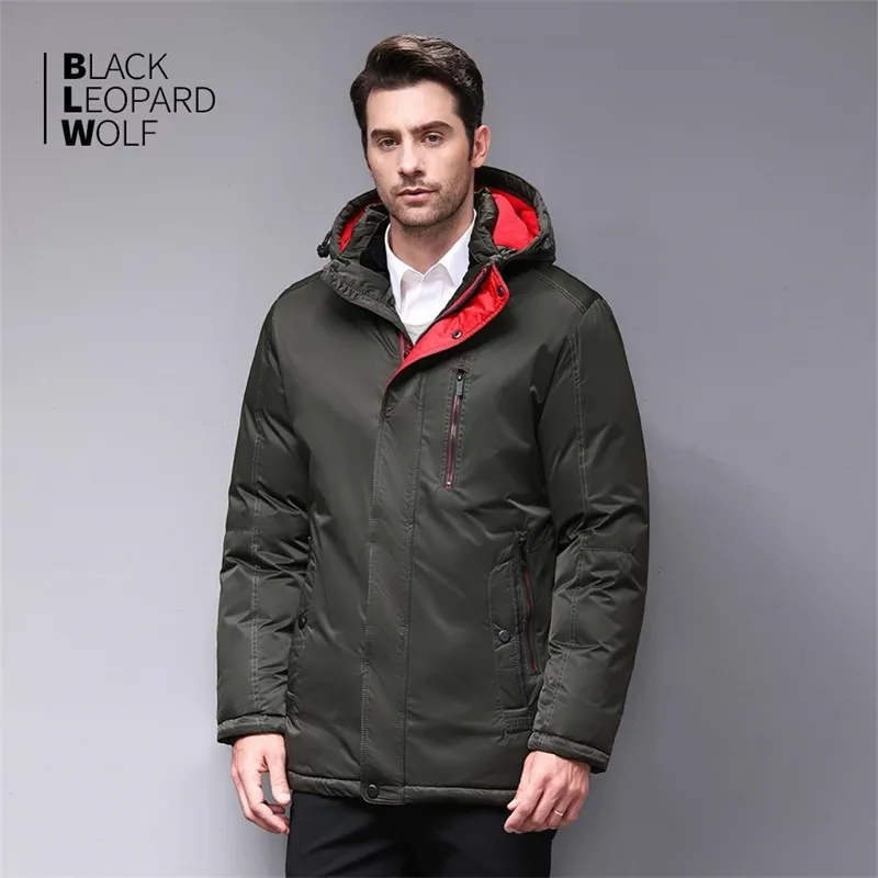 Blackleopardwolf Gorąca Sprzedaż Zima Wiatroodporna Yood Mężczyźni Kurtka Ciepłe Mężczyźni Parkas Wysokiej Jakości Parka Moda Casual Coat BL-1109 201203