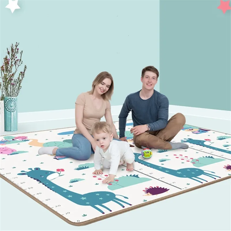 200 * 180 cm * 0.5 cm Składany Kreskówka Baby Play Mata XPE Puzzle Mata Dla Dzieci Wysokiej Jakości Wspinaczka Baby Pad Dzieci Dywaniki Dywaniki Maty LJ200911