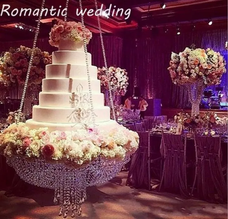 Crystal wedding cake stand sales