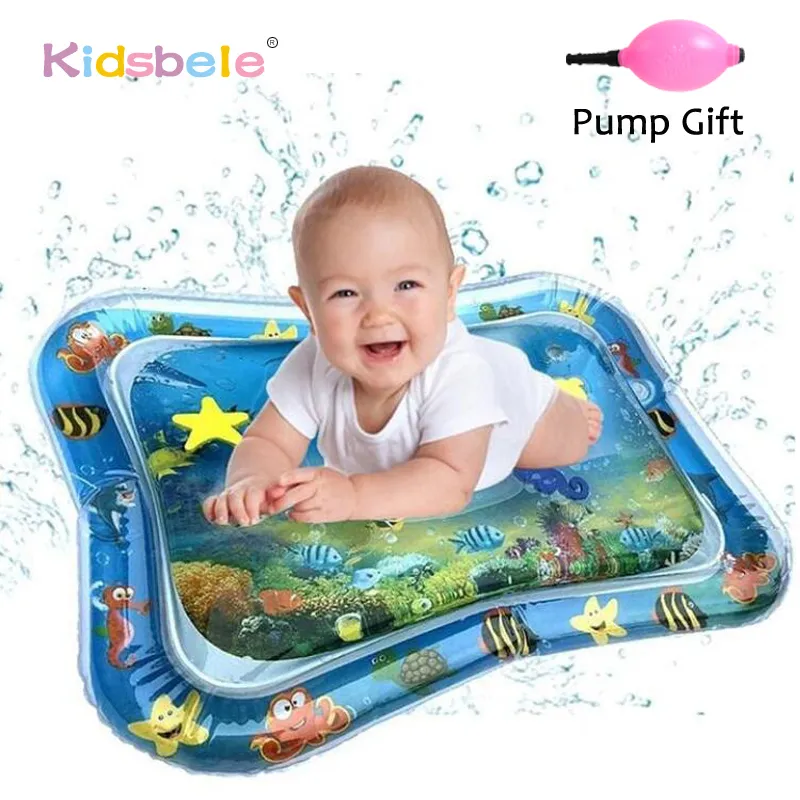 Baby Water Play Mat Tummy Time Speelgoed Voor Pasgeborenen PlayMat PVC Peuter Leuke Activiteit Inflatbale Mat Infant Toys SeaWorld Carpet LJ201113