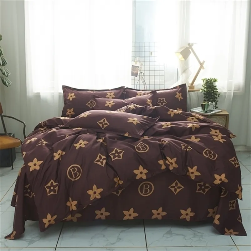 Bedding Sets Simple Color Green Bed Sheet Duver Quilt Cover Pillowcase Soft and Comfortable King Queen Full Twin 201021