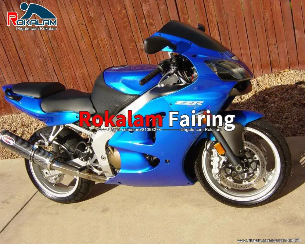 دراجة نارية Fleading ZX 6R ل Kawasaki Ninja ZX6R 00 01 02 2000 2001 2002 أطقم Fallsment Blue Machet (حقن صب)