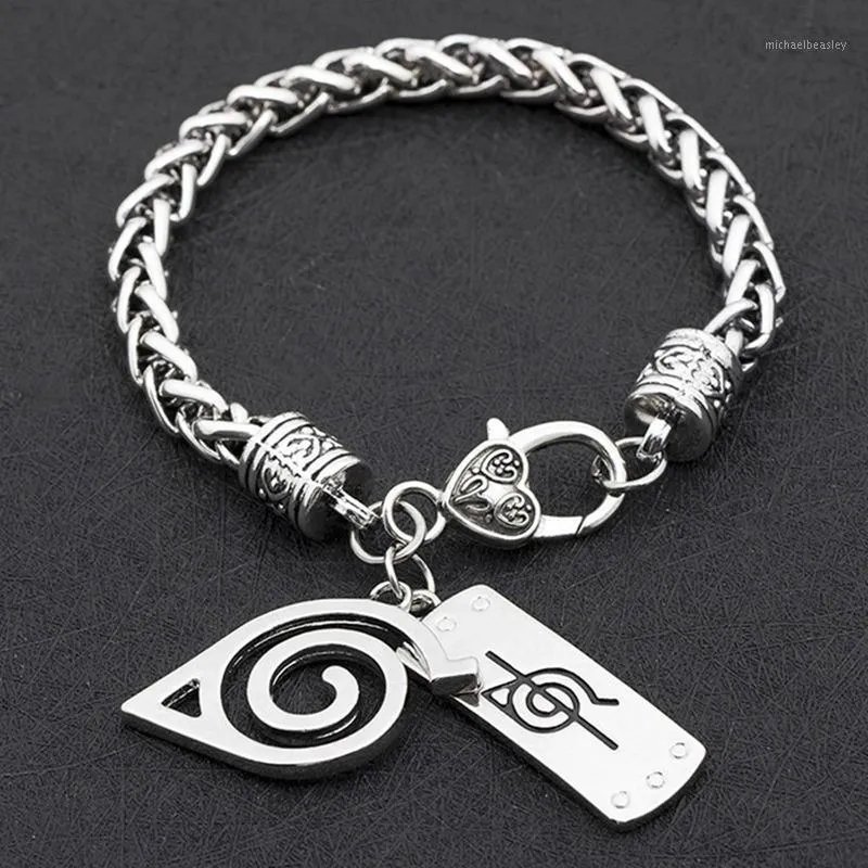 Charm Bracelets Anime Naruto Konoha Ninja Village Logo Rebellion
