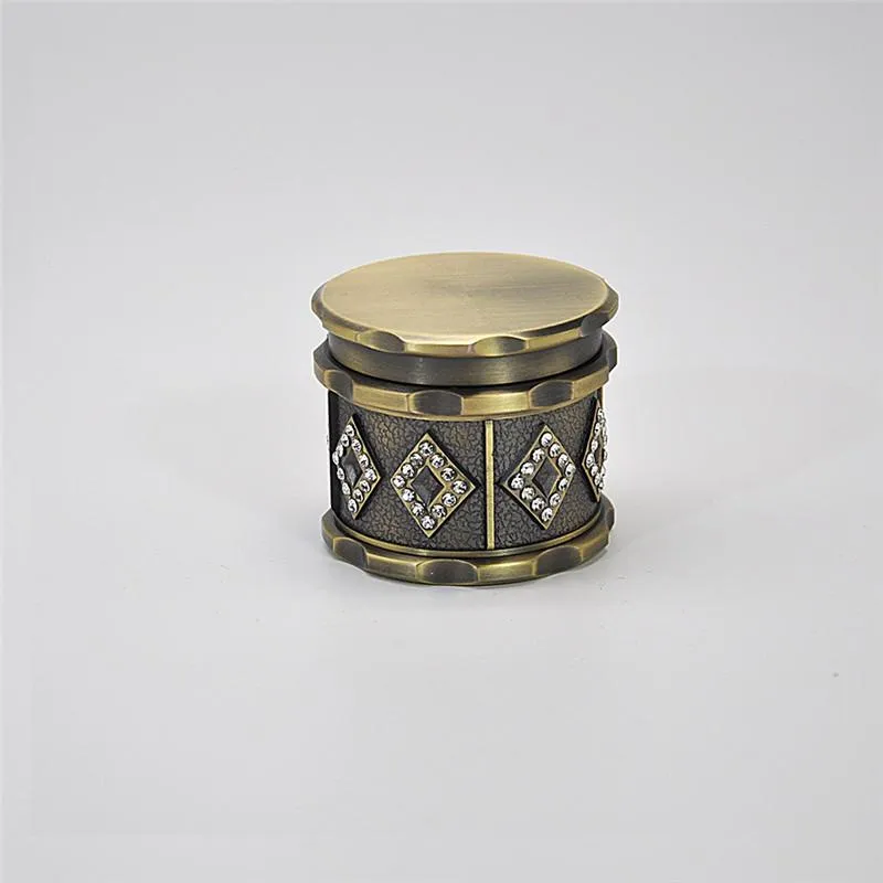 Smoking 59mm Herb Grinder with 4 layers golden colors Aluminum alloy Crusher Smasher tobacco grinders
