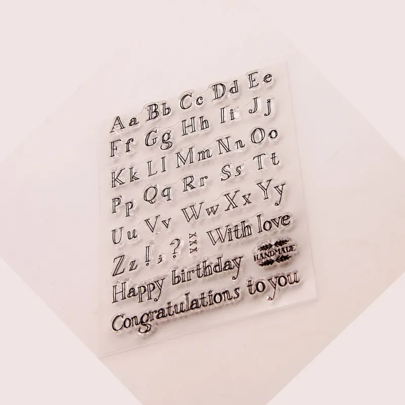 11.5x15cm 실리콘 씰 DIY 스탬프 일기 알파벳 예술 금형 상부 소문자 편지 정사각형 맑은 공예 베이킹 커터 새로운 도착 2 5KF G2