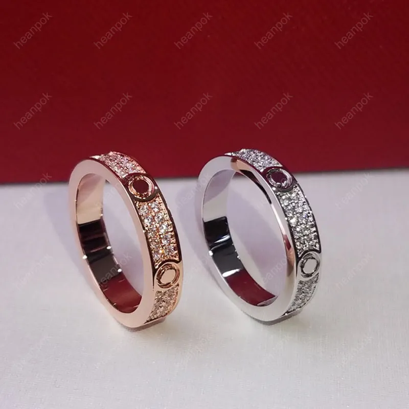 2022 anello di design anelli amore anelli d'argento oro rosa oro gioielli di lusso anelli di diamante anelli di fidanzamento per le donne Brand moda collana rossa scatola 22012104R