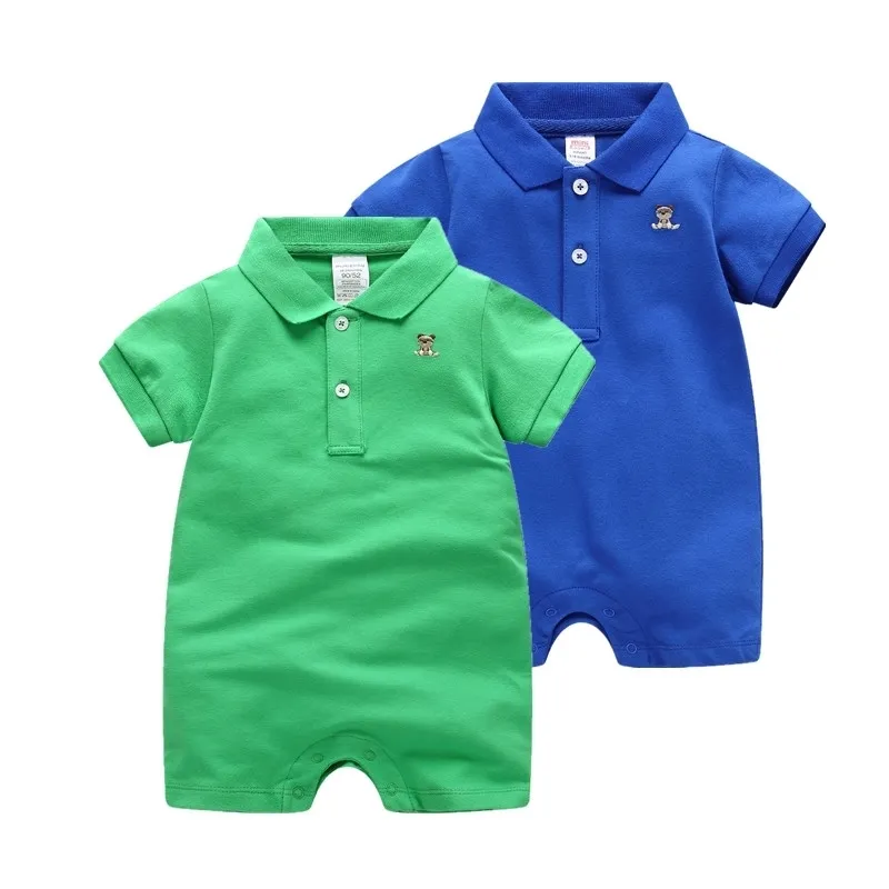 Tuta estiva costume infantile Pagliaccetti corti vestiti di cotone vestiti per bambini neonato Neonata Ragazzi Bambini roupas bambini 201023