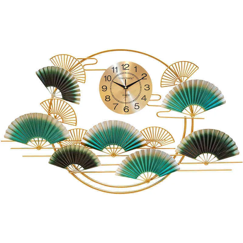 Orologio da parete moderno di lusso Meccanismo di grande arte Creativo Orologio da parete camera da letto muto cinese Orologio digitale Horloge Accessori per la casa ZP50ZB H1230