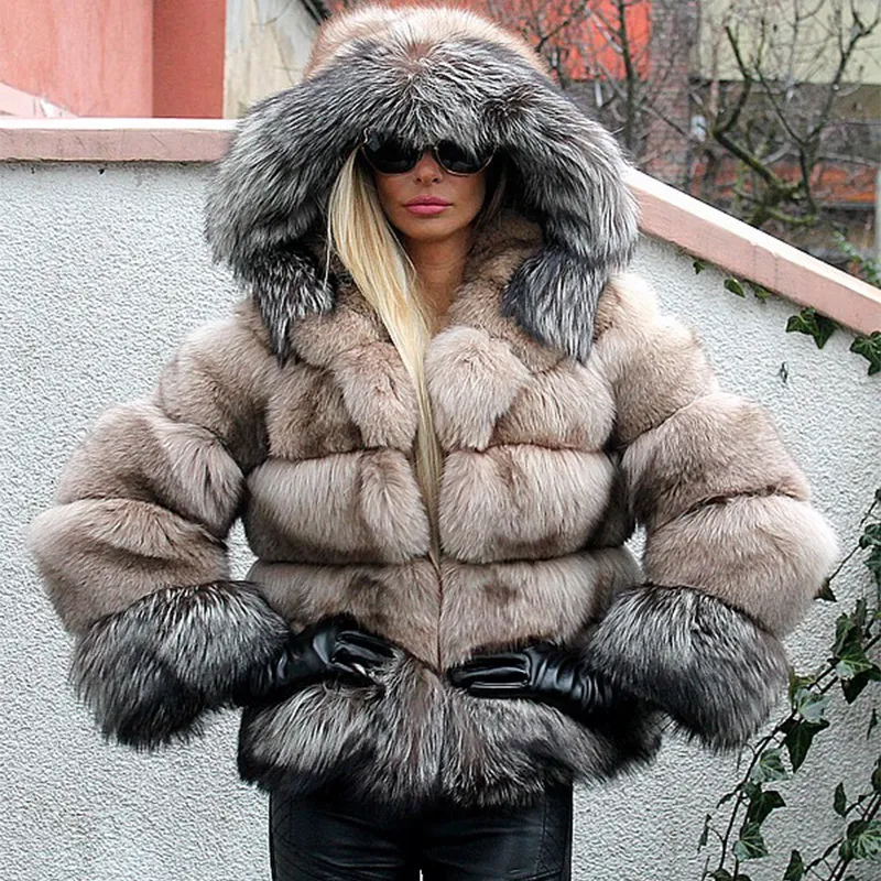FURSARCAR Womens Genuine Blue And Silver Fox Fur Mink Coats For Sale With Hood Patchwork Natural Winter Jacket For Ladies LJ201203 From Cong00 393.93 DHgate.Com