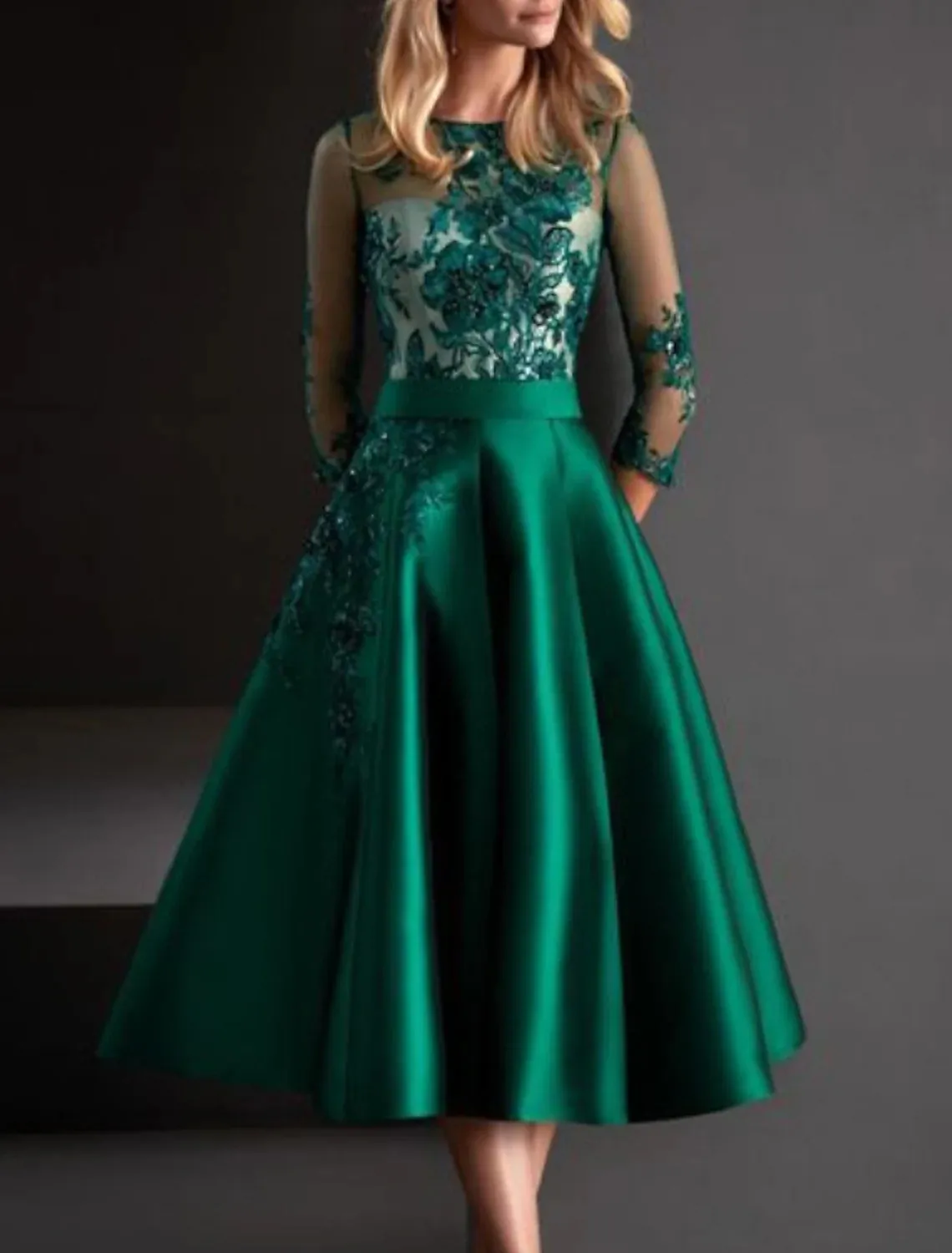 slim fit dress slacks Strapless Emerald Green Fitted Beaded Corset Lace Mini Dress – FancyVestido main image 0