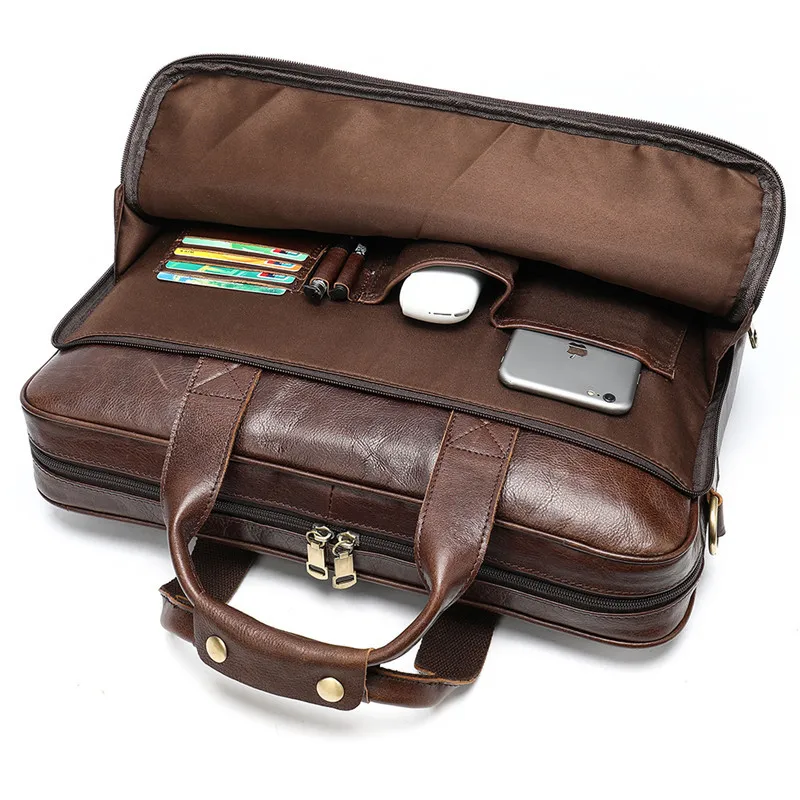 Mens Leather Bag Mens Briefcase Office Bags For Men Bag Mans Genuine Leather Laptop Bags Male Tote Briefcase Handbag 2020 From 81 21 DHgate