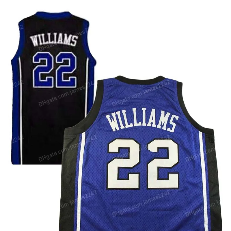 Custom Vintage Men # 22 Jason Williams College Basketball Jersey SIZE ED BLUE BLACK TOUT NOM OU NUMER Jerseys Size S-4XL