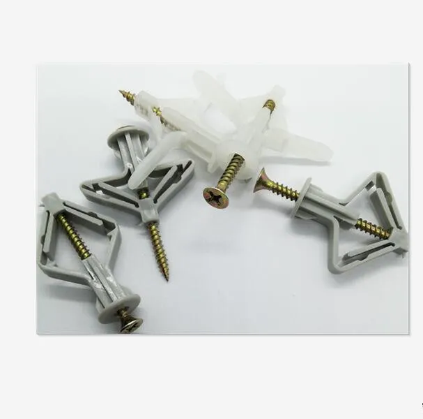 Gypsum Drywall Expansion Bolts, Plastic Butterfly Wall Anchors Screw