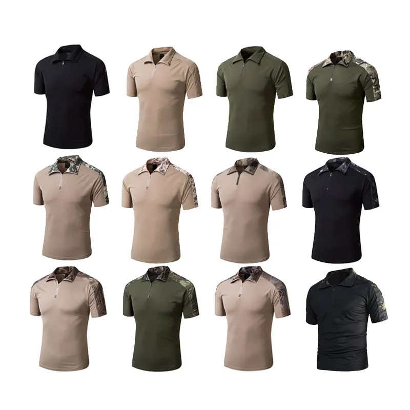 Utomhus camo t-shirt taktisk bdu armé stridskläder kamouflage t-shirt skogsmark jakt skytte amerikansk stridsklänning uniform no05-005