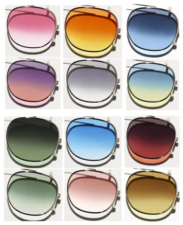 Accutomized multi-cor gradiente desbotando óculos de lente UV400 para óculos de sol óculos ópticos óculos de óculos occhiali da sola livre livre