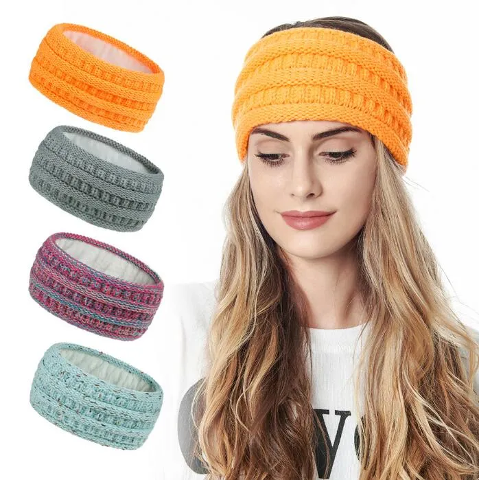 Knitted Crochet Headband Women Winter Sports Hairband Turban Yoga Head Band Ear Muffs Cap Headbands Hair Accessories Party Favor Z6