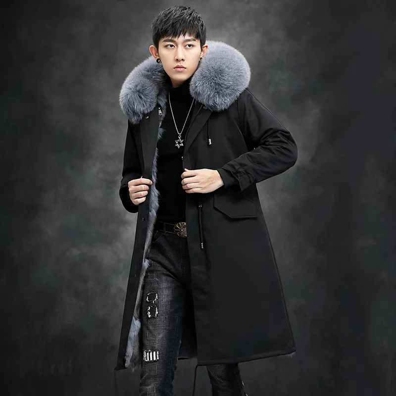 Real fur parka mens deals