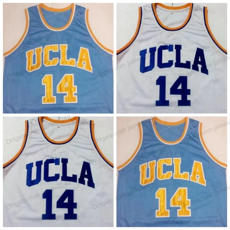 Custom Retro # 14 Zach Lavine Westbrook UCLA BRUINS BASQUETEBAL JERSEY GREEN VERDE QUALQUER TAMANHO 2XS-5XL Nome e Número