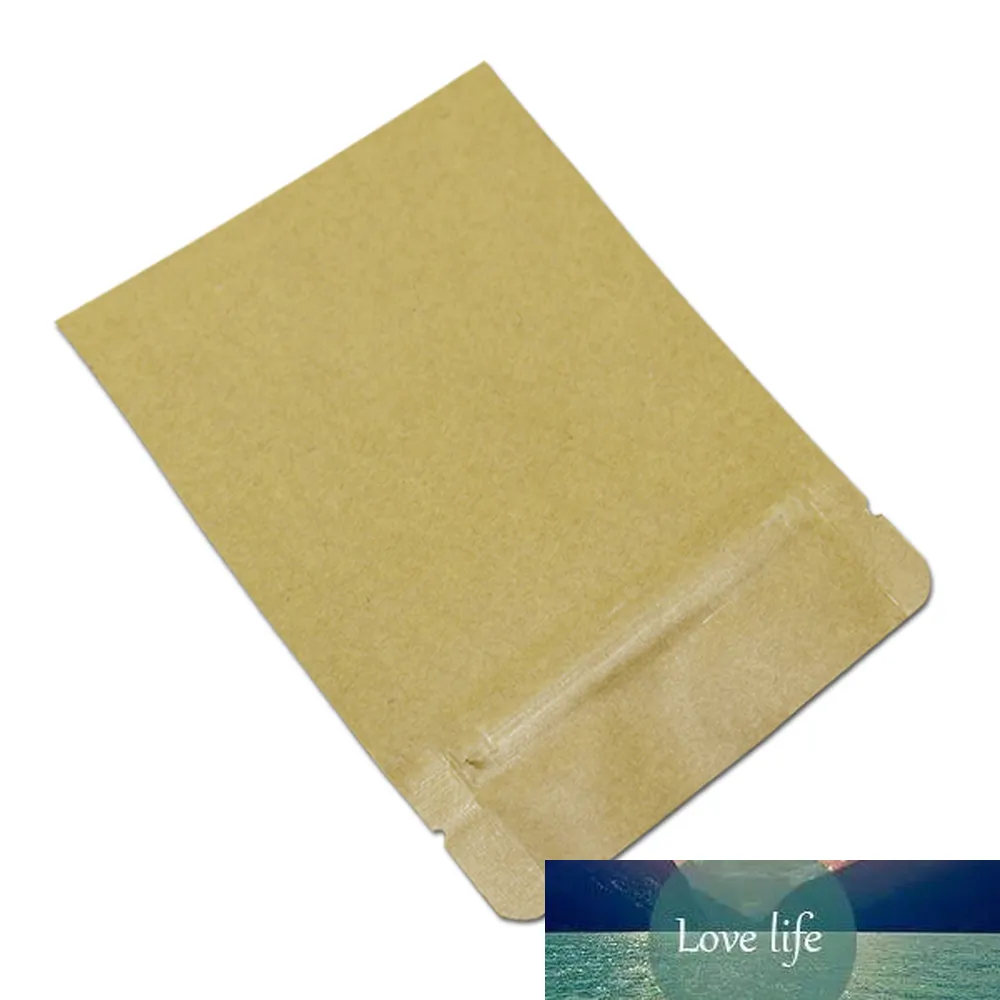 1000Pcs Aluminum Foil Bags Food Nut Sugar Storage Bag Kraft Paper Self-seal Bag Reusable