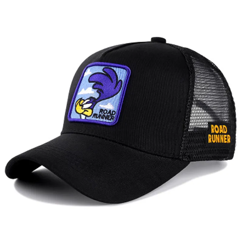 Summer Unisex Hip Hop Embroidered Animal Men Baseball Caps Women Breathable Mesh Snapback Hats Men`s Trucker Hats Cap