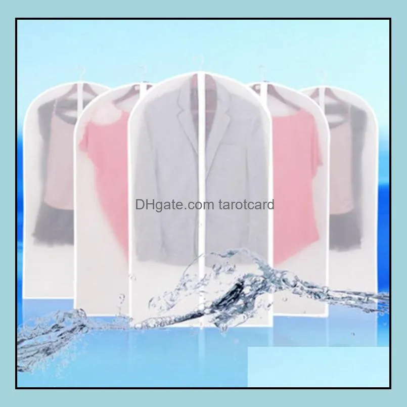 100pcs Cloth Dustproof Cover Garment Organizer Suit Dress Jacket Clothe Protector Pouch Travel Storage Bag with Zipper Wholesale
