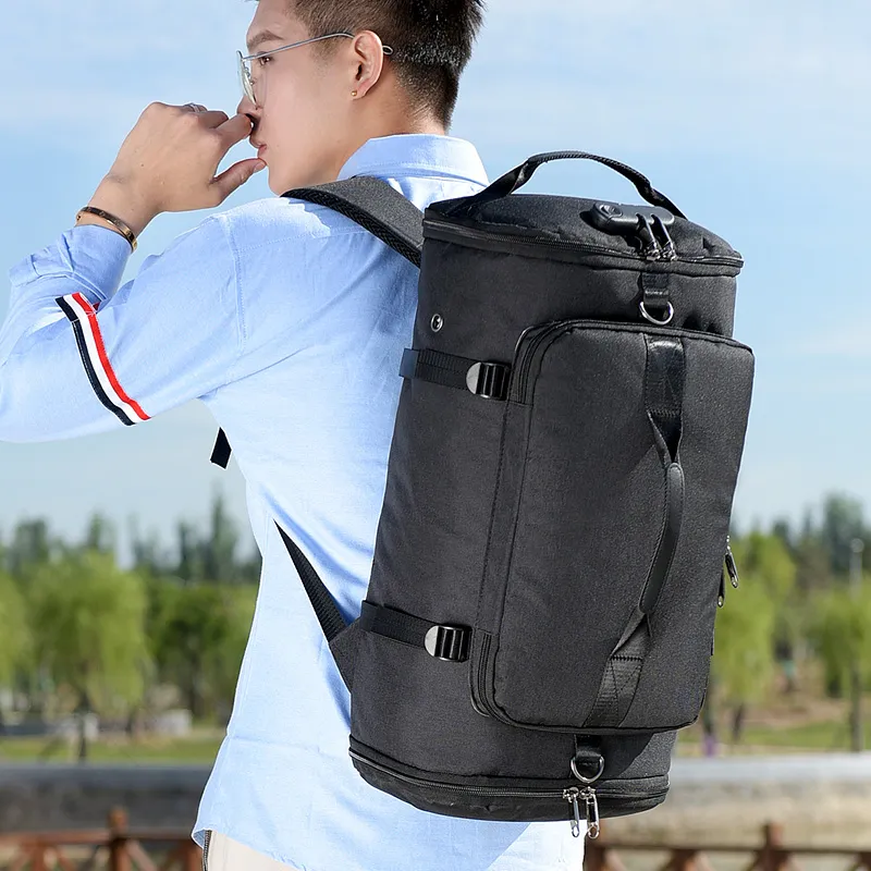 36L Multifunction Viagem Bags Cabine Bagagem Homens USB Grande Capacidade de Moda Backpack Canvas Casual Duffle Duffle Bag