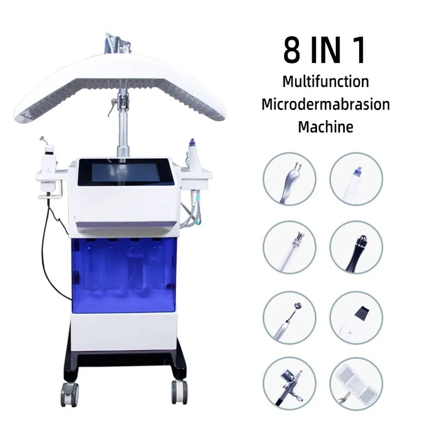 Gesichtsmaschine Pro Mikrodermabrasionsmaschinen Ultraschall-Spa-Gesichtsgerät Wasserdermabrasionsbehandlung 8 Funktionen366