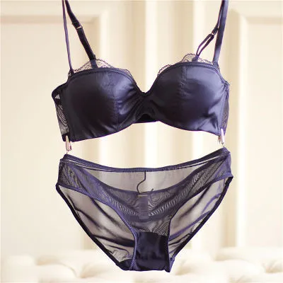 Buy Satin Tie-Up Bra & Panty Set in Lavender Online India, Best Prices, COD  - Clovia - BP0231P12