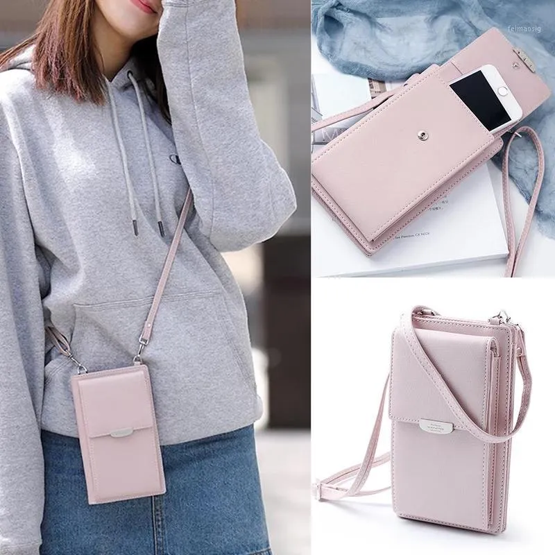 Style d'été femmes portefeuille téléphone portable portefeuille grands porte-cartes sac à main sac à main pochette messager bretelles Bag1252M