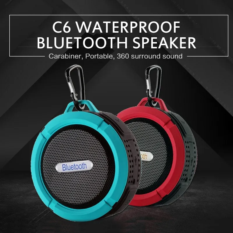 Alto-falante sem fio portátil de plástico com chama Handsfree e copo de sucção impermeável Speaker Mini Outdoor Speaker