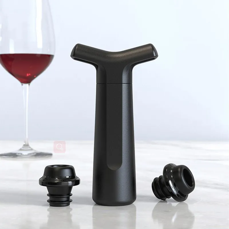 Vinflasktätare vakuum vinpump med 2 stoppare tätning bevarande drycker flaskhatt kepsar silikon vinstoppare hushåll
