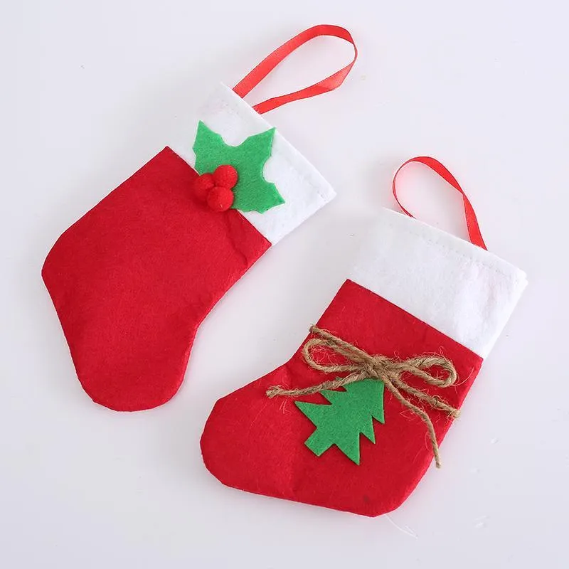 Christmas Decorations Stocking Tableware Knife Fork Holder Sack Kitchen Table Decoration For Home Party Cutlery Bags Pocket1