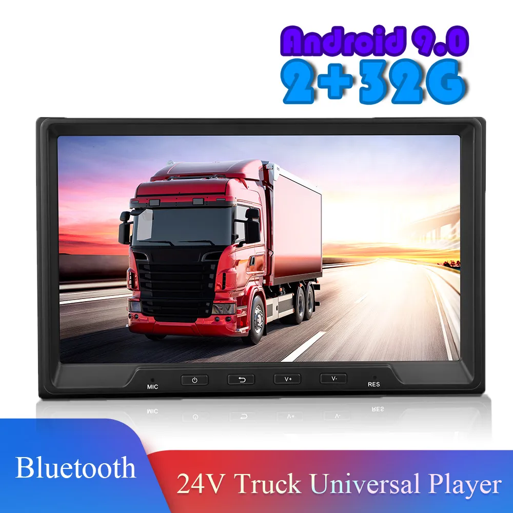 Android 9.0 24V LKW GPS-Navigation Autoradio 8'' Bluetooth Universal FM Radio mit Android Mirror Link Rückfahrkamera