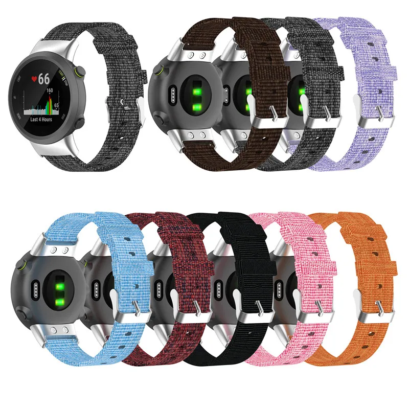 Garmin forerunner 45 45Sバンド女性男性リストバンドストラップスイム2ブレスレットアクセサリーWoven Canvas