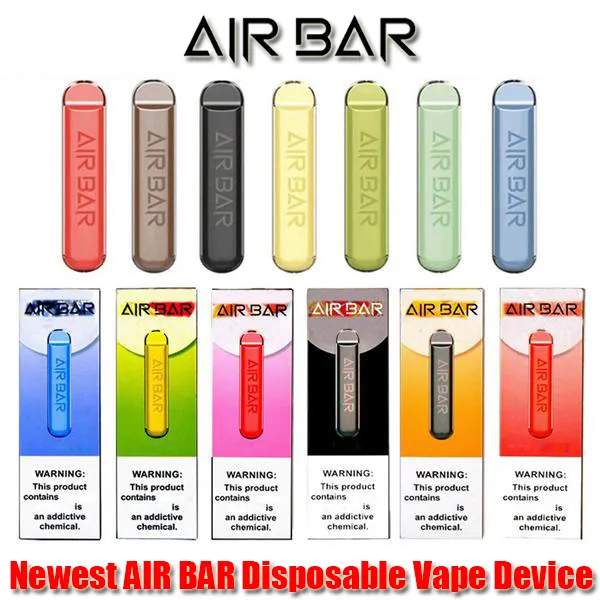 최신 에어 바 일회용 장치 vape 펜 포드 키트 380mAh 배터리 500 퍼프 미리 채워진 증기 휴대용 시스템 스타터 기화기 키트 럭스