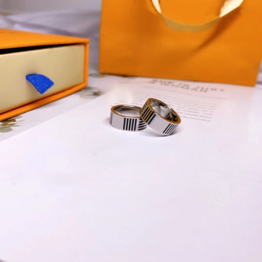 Designer l anel feminino anel de aço titânio masculino anel casal jóias com jóias de aço inoxidável moda casal anéis