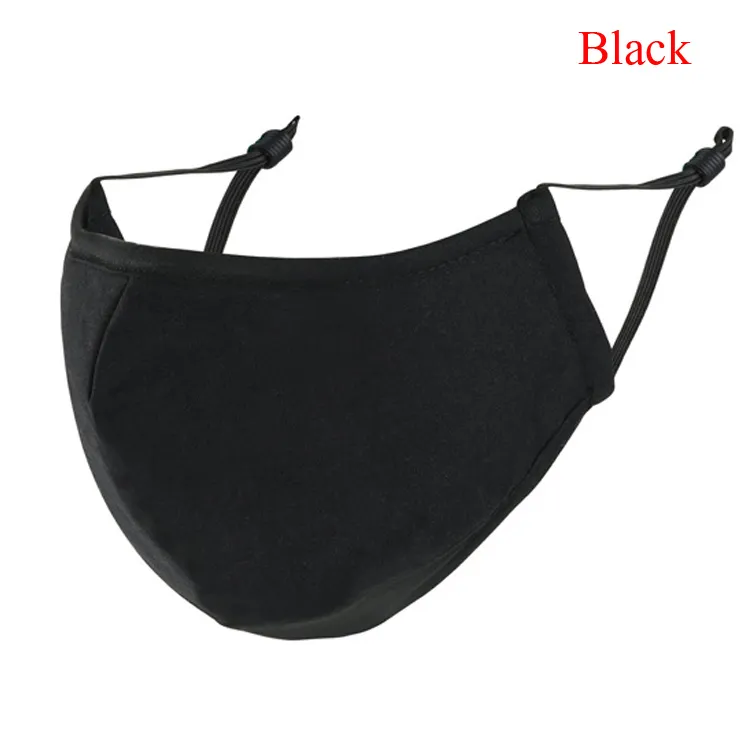 face mask 3-layer cotton fashion designers face masks adult breathable black gray blue washable anti-haze PM2.5 facemask for men women