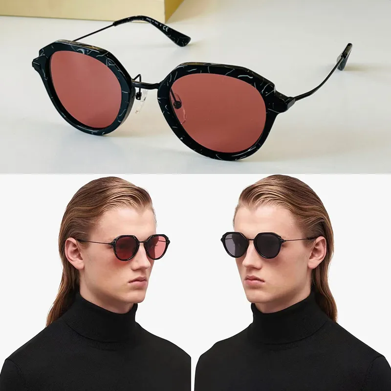 Солнцезащитные очки из коллекции очков 2022, новые семейные очки в круглой оправе, женские персонализированные металлические дужки с надписью логотипа, дизайнерские солнцезащитные очки высокого класса SPR05Y