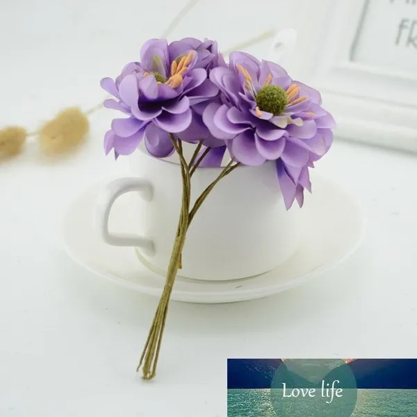 30pcs silk cheap Artificial Flowers For Home wedding car decora handicraft DIY gift Box cherry blossom Fake flower simulation