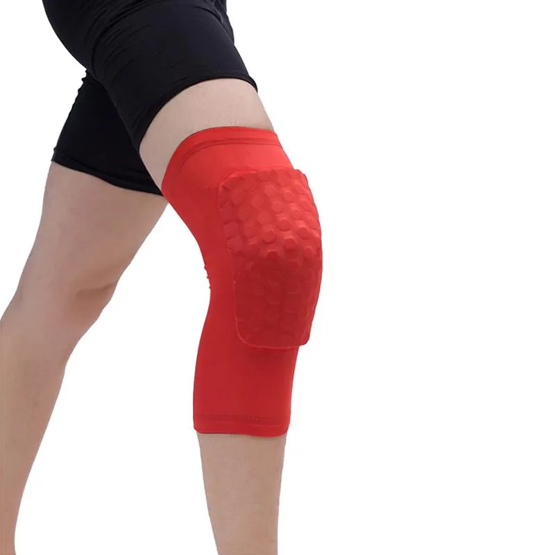 Elbow & Knee Pads Sports Basketball Leg Sleeve Shin Guard Support Gear With Honeycomb Pad AGI Protect