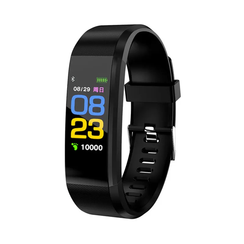 Bluetooth Smart Watch Hjärtfrekvens Fitness Tracker Smart Armbandsur Vattentät Sport Smart Armband för Android IOS Telefonklocka