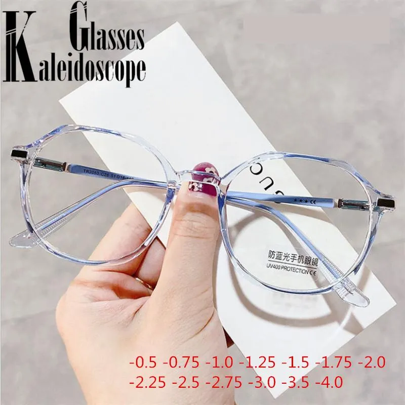 -0.75 1.25 1.75 2.25 2.75 2.0 2.5 3.0 4.0 lunettes de myopie finies femmes hommes Anti-lumière bleue lunettes de Prescription à courte vue