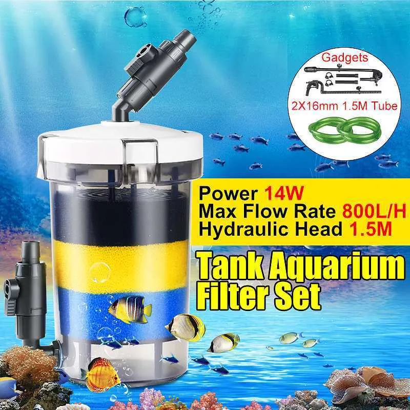Transparenter Aquarium-Aquarium-Aquarium externer Kanisterfilter super ruhiger hoher Effizienz-Eimer-Außenfiltrationssystem mit Pumpe Y200917