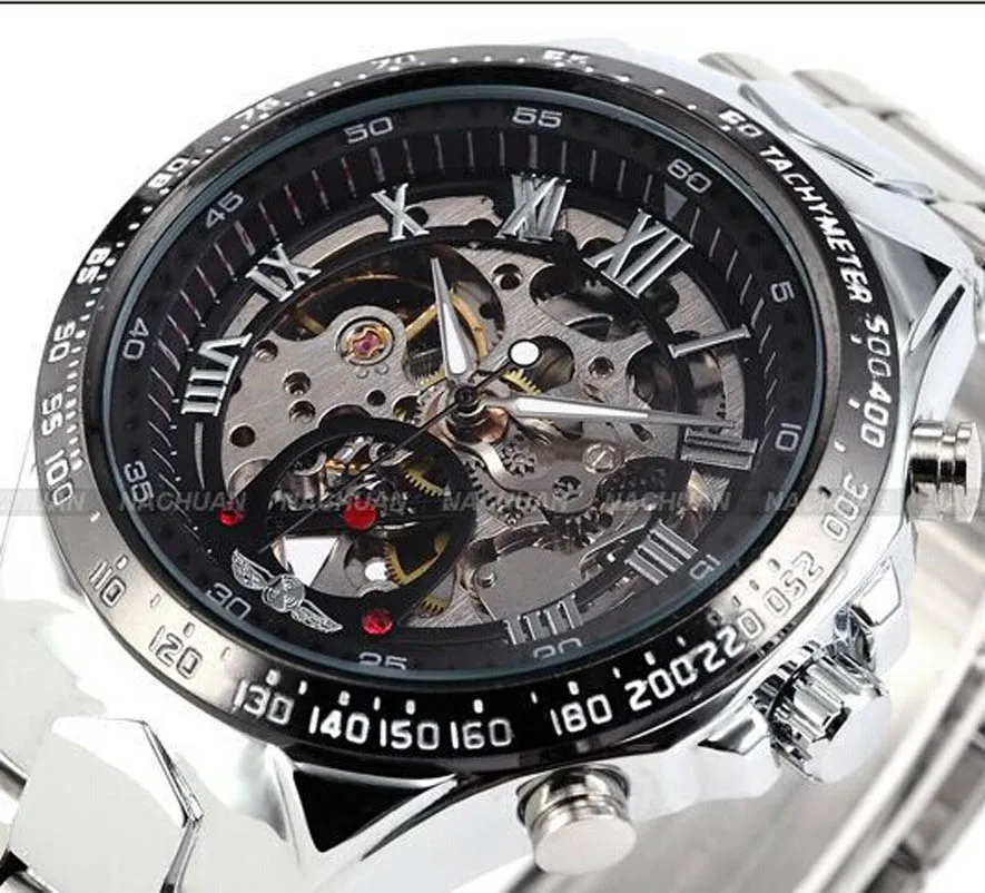 Self winding skeleton watch hotsell
