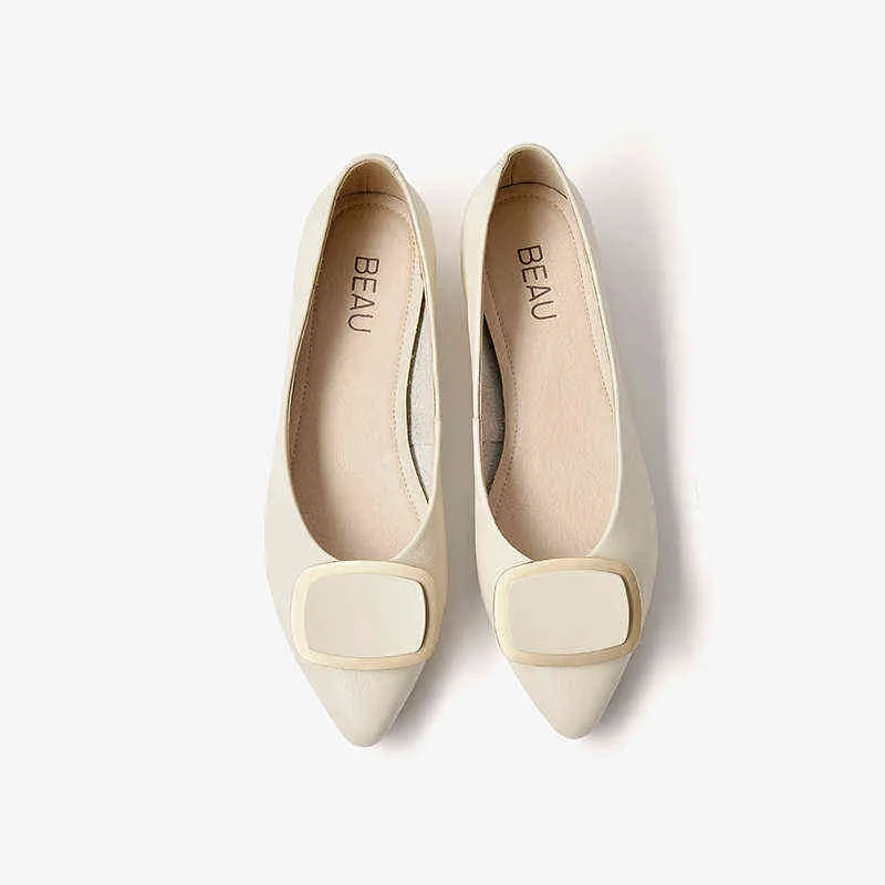 Metal-Toecap Ballerina Shoes